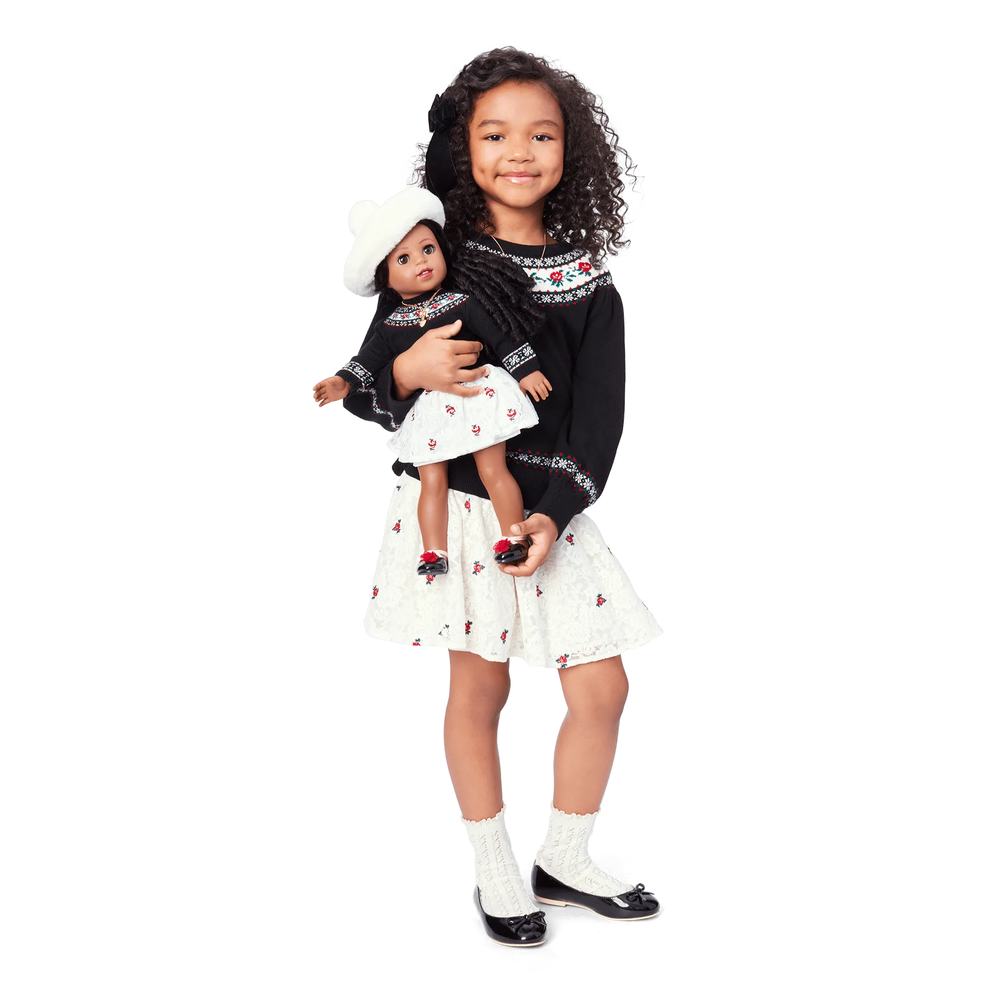 American Girl® x Janie and Jack Rose Fair Isle Sweater & Skirt Outfit for Girls & 18-inch Dolls