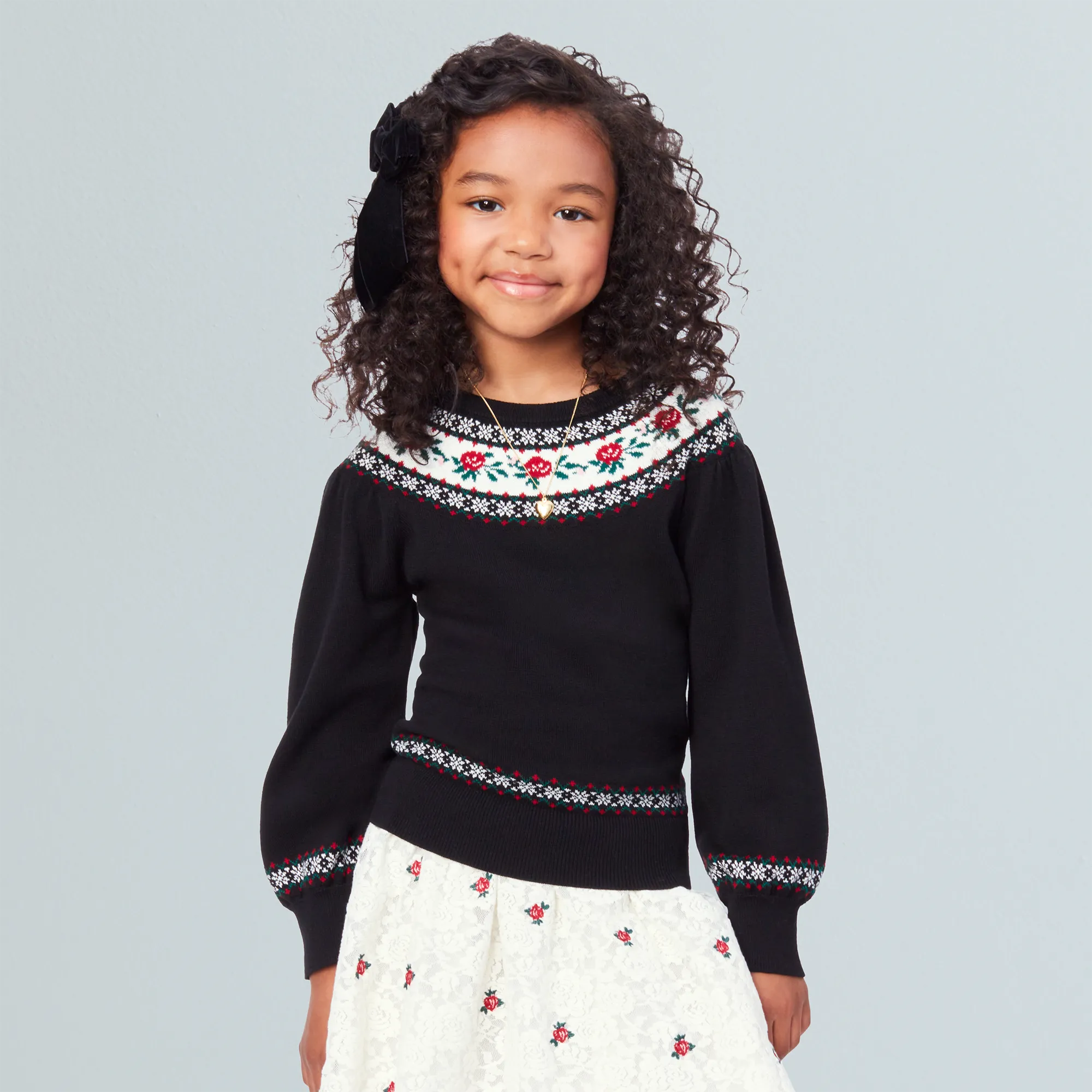 American Girl® x Janie and Jack Rose Fair Isle Sweater & Skirt Outfit for Girls & 18-inch Dolls