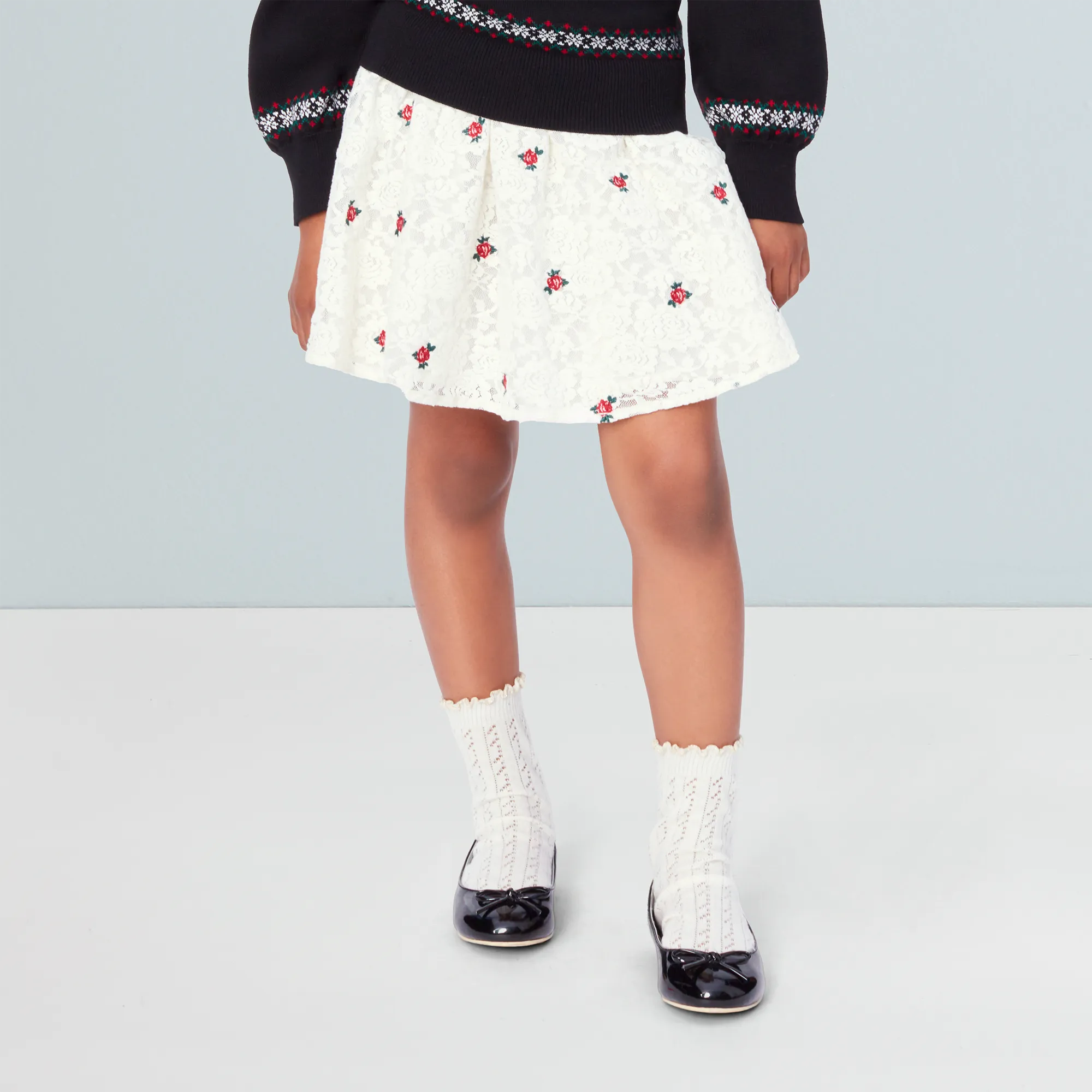 American Girl® x Janie and Jack Rose Fair Isle Sweater & Skirt Outfit for Girls & 18-inch Dolls