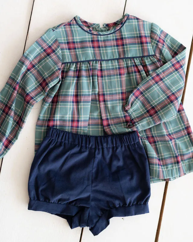 Banded Short in Navy Cord, SIZE 4T