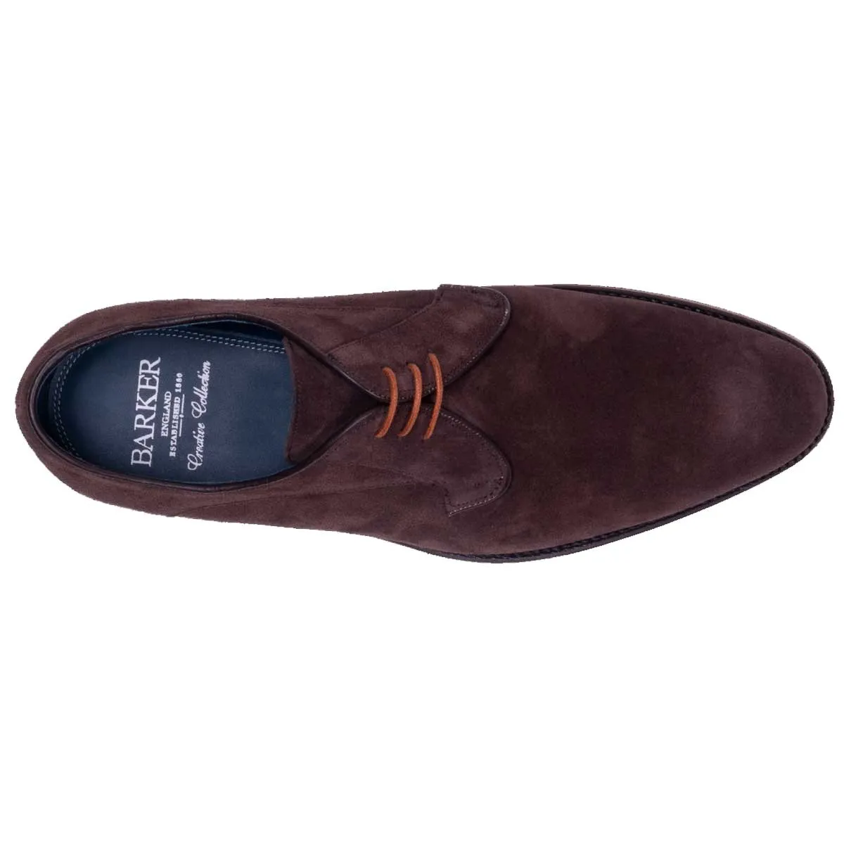 BARKER Derby Shoes - Mens - Bitta Choc Suede