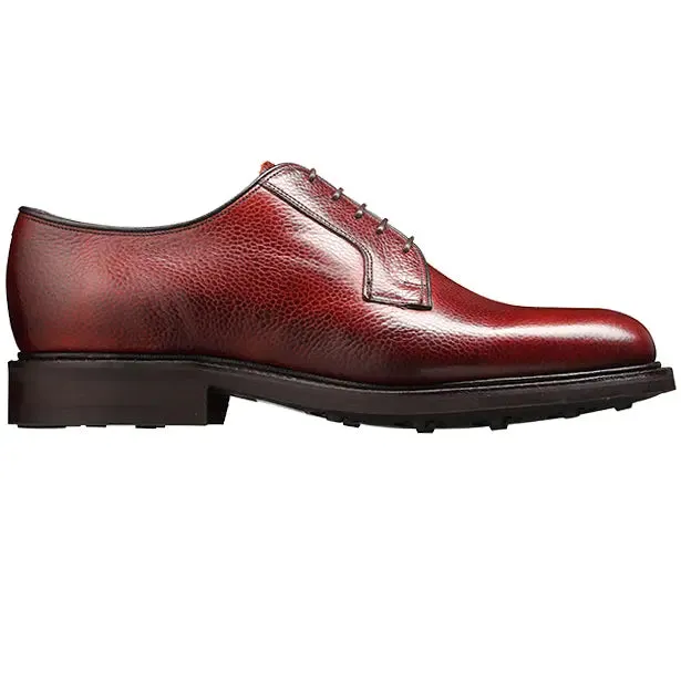 BARKER Nairn Shoes - Mens Country Derby Dainite Sole - Cherry Grain