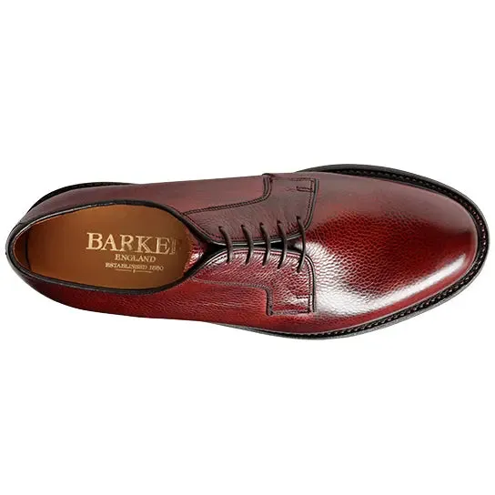 BARKER Nairn Shoes - Mens Country Derby Dainite Sole - Cherry Grain