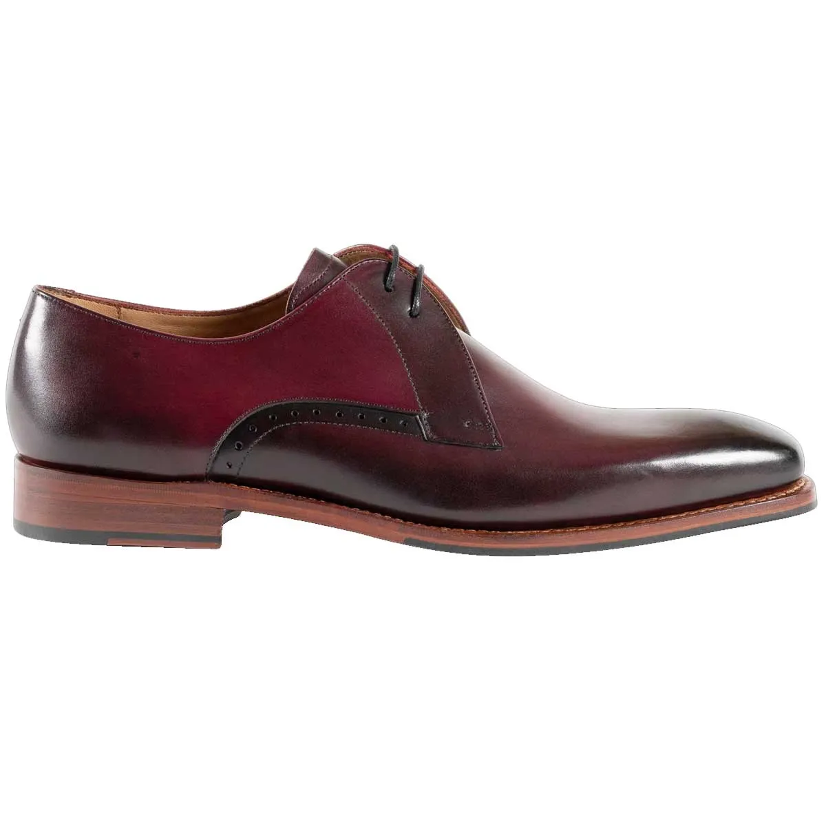 BARKER Oscar Shoes - Mens - Burgundy Hand Patina