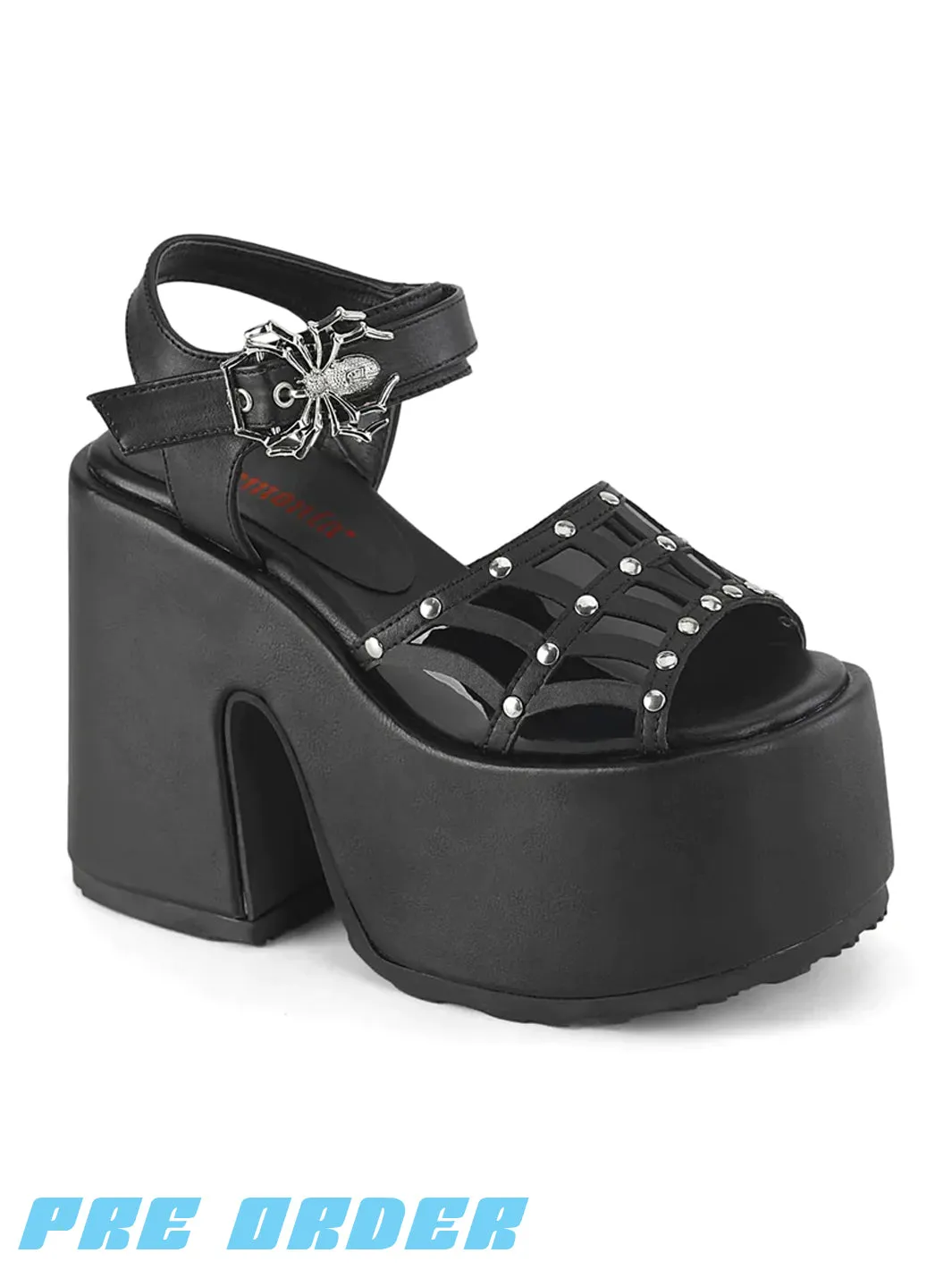 DEMONIA CAMEL-17 - BLACK VEGAN LEATHER ✰ PRE ORDER ✰