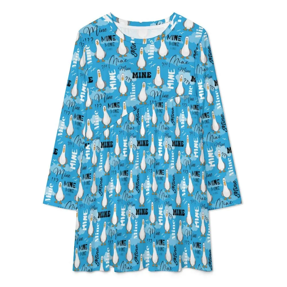 Disney Finding Nemo Mine Mine Mine Long Sleeve Patchwork T-shirt Dress