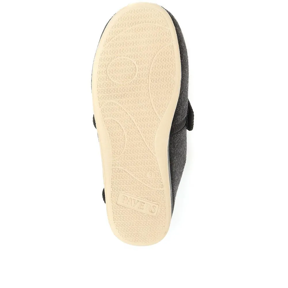 Extra Wide Fit Touch Fastening Slippers - ARNOLDO / 321 148