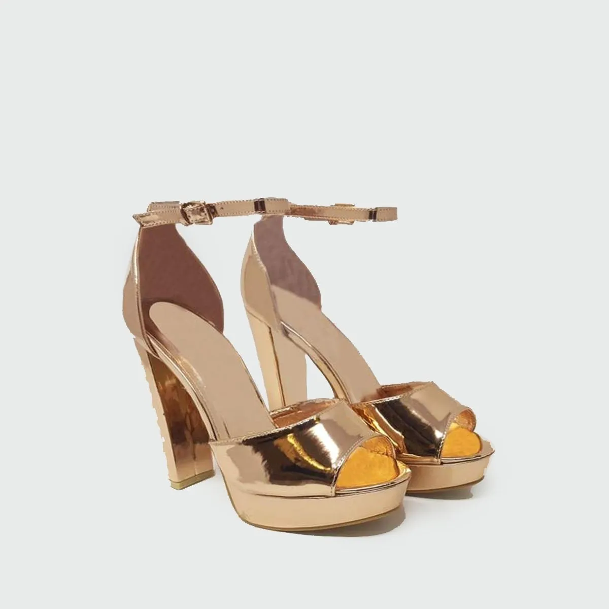 Katalea Ankle-Strap Platform Peep-Toe