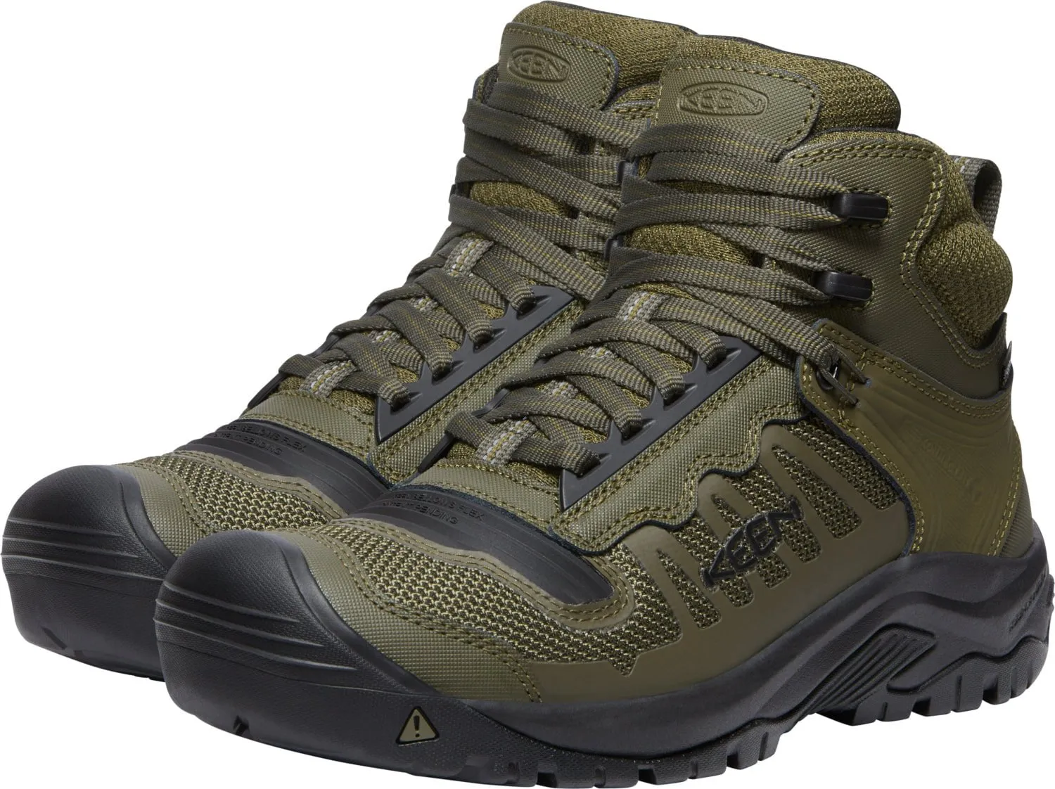 Keen Utility Mens Reno Mid KBF WP Soft Toe Dark Olive/Black Leather Work Boots