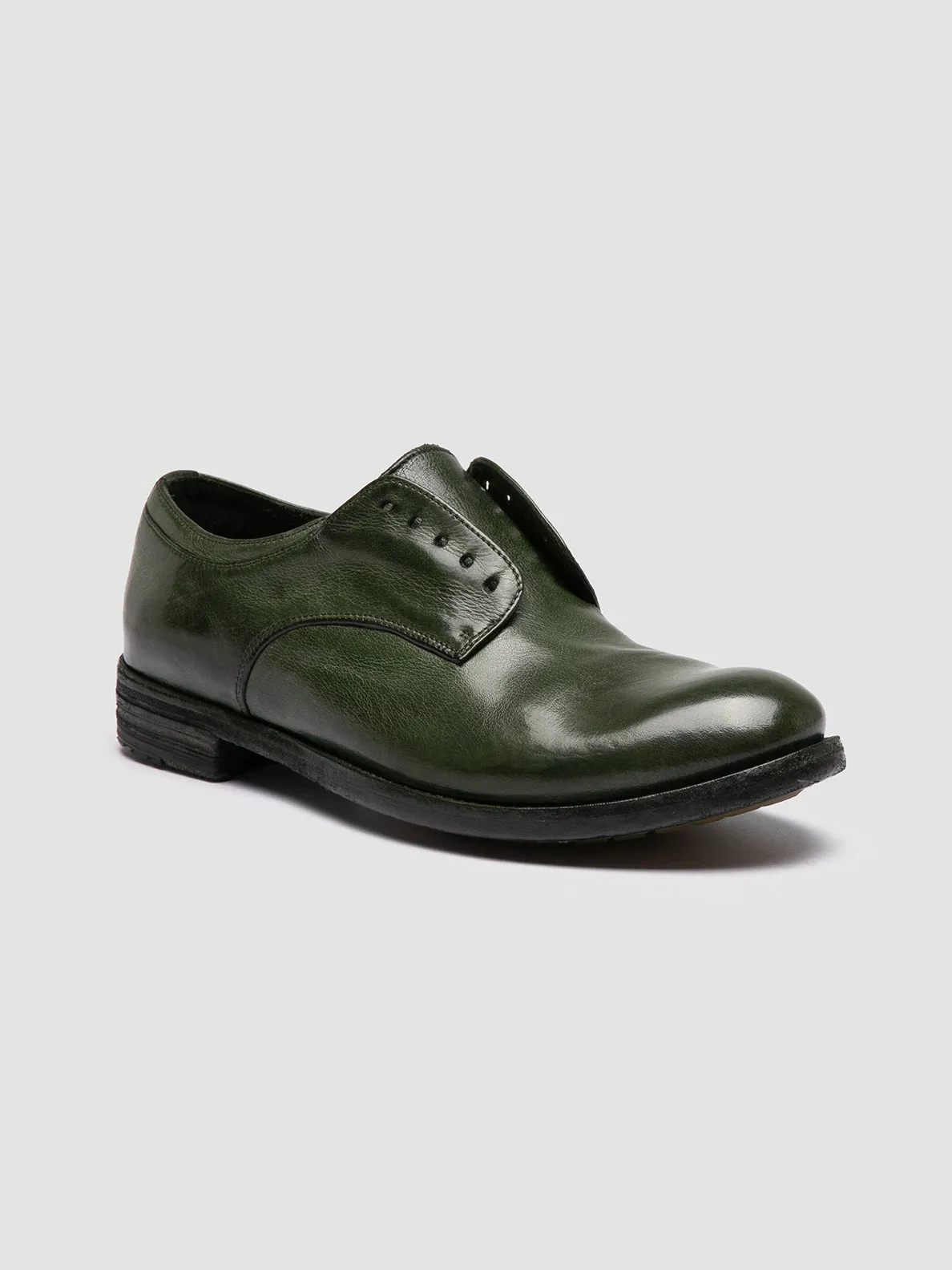 LEXIKON 012 - Green Leather Derby Shoes