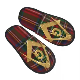 Master Mason Blue Lodge Slipper - Soft Warm (Red/Green)