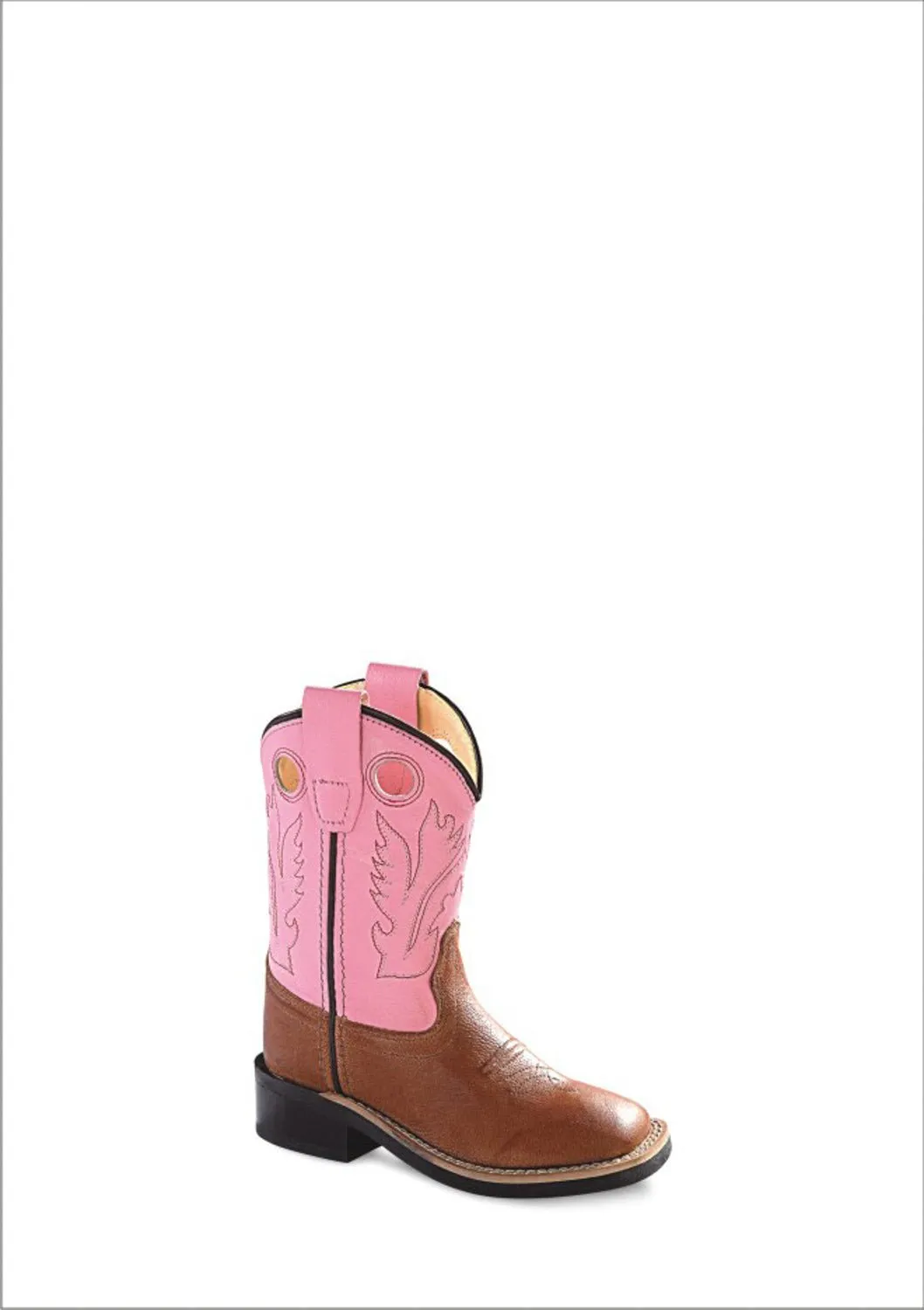 Old West Pink Toddler Girls Square Toe Cowboy Western Boots 5 D