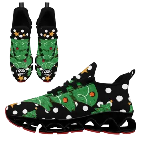 Personalized Christmas Design Sneakers, Custom Snowflake Wonderland Shoes,  Gift for the Season