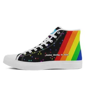 Personalized High Top Sneakers, Custom Pride Design Shoes, Casual Shoes
,FN024-24025053