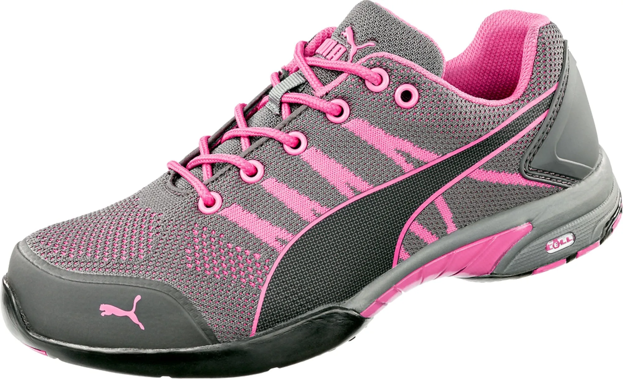 Puma Safety Pink/Grey Womens Textile Celerity Low ST Oxford Work Shoes 5 M