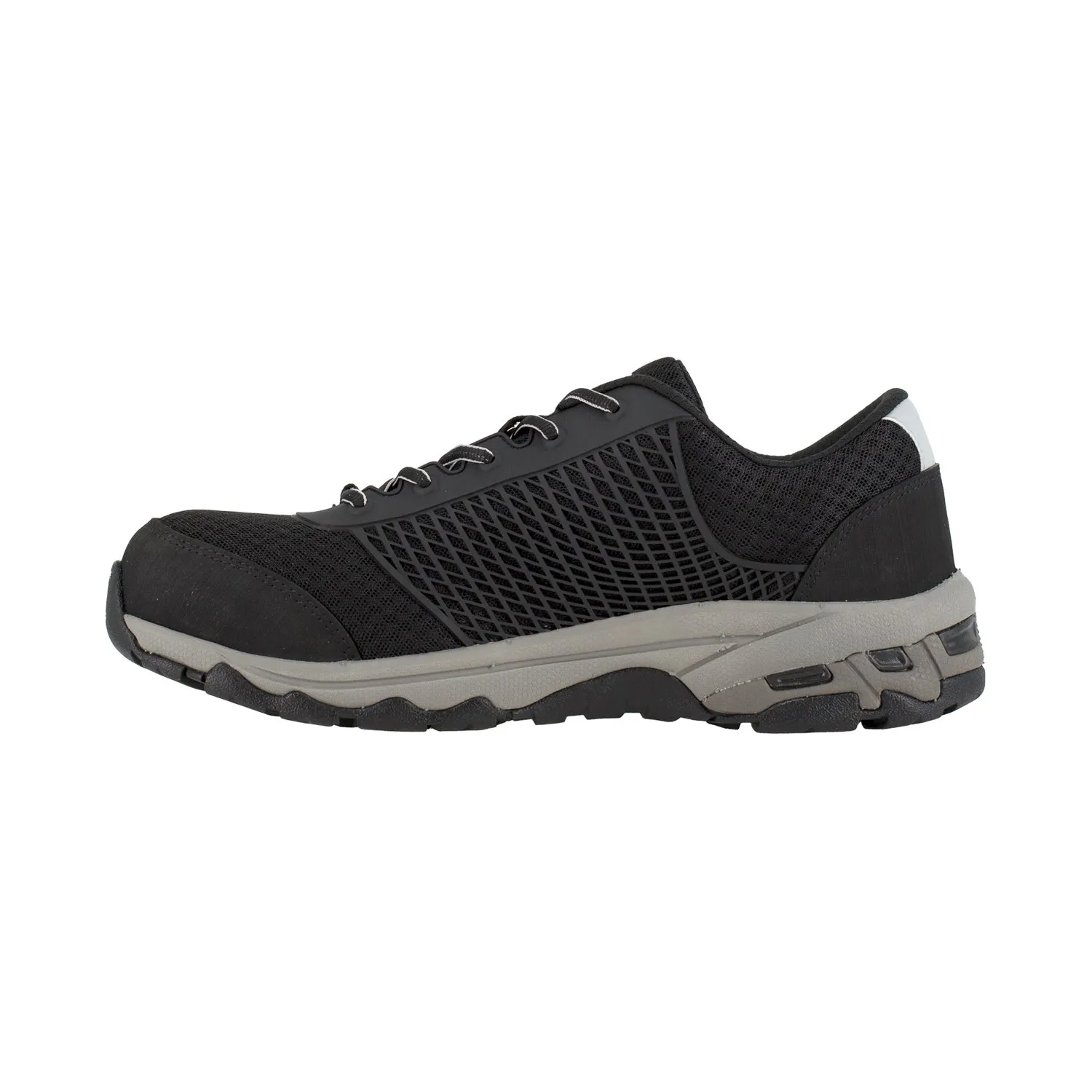 Reebok Mens Black Mesh Work Shoes Heckler CT Seamless