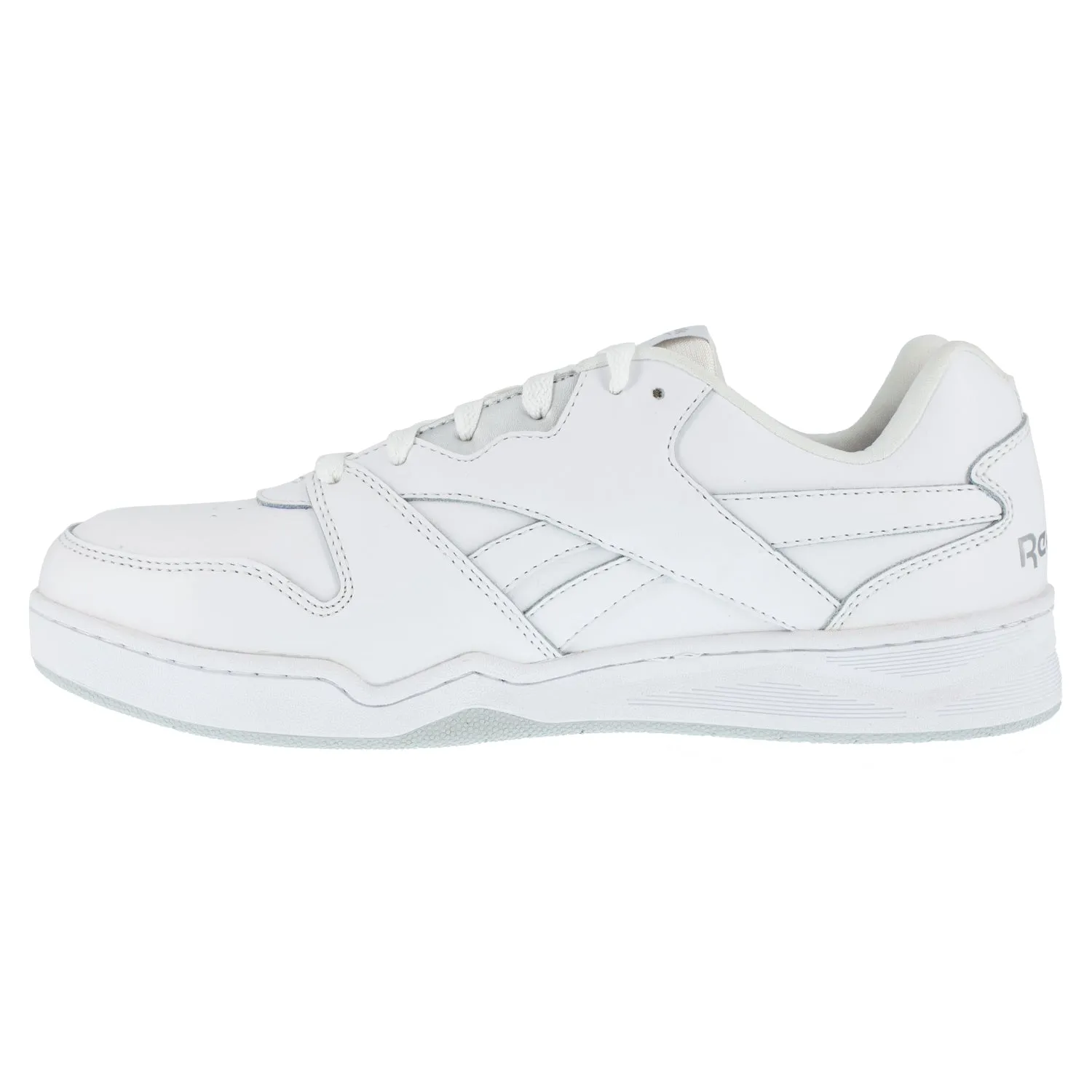 Reebok Mens White Leather Work Shoes Low Cut Sneaker CT