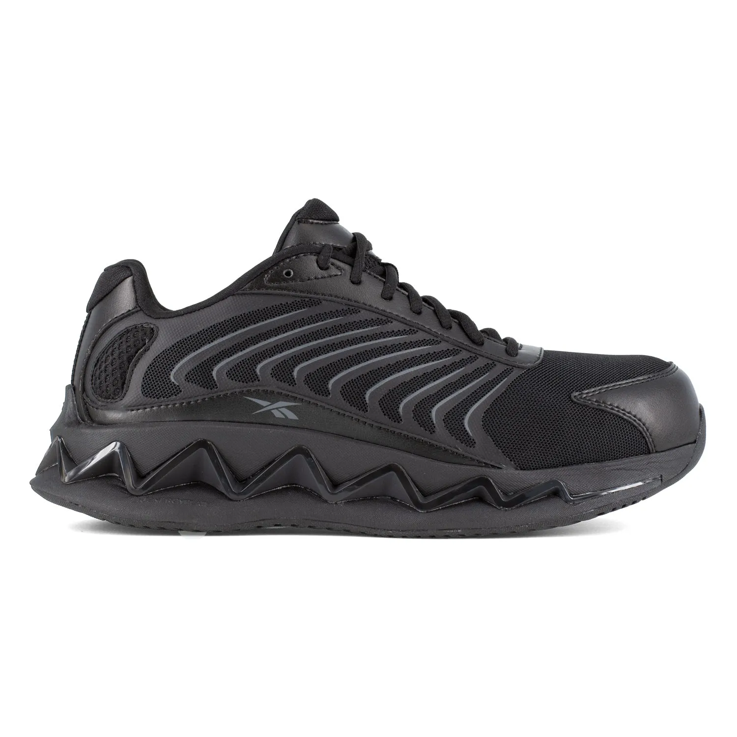 Reebok Mens Zig Elusion Heritage Black Mesh CT SD Low Cut Sneaker Work Shoes