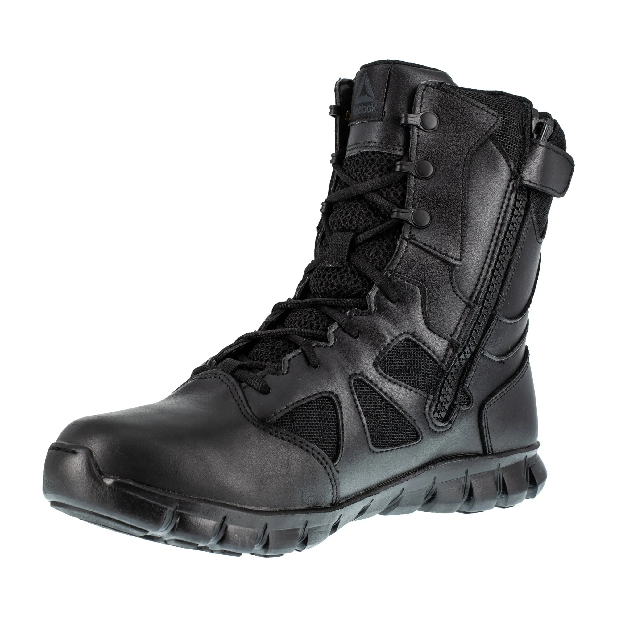 Reebok Womens Black Leather Work Boots Sublite Tactical WP 9 M