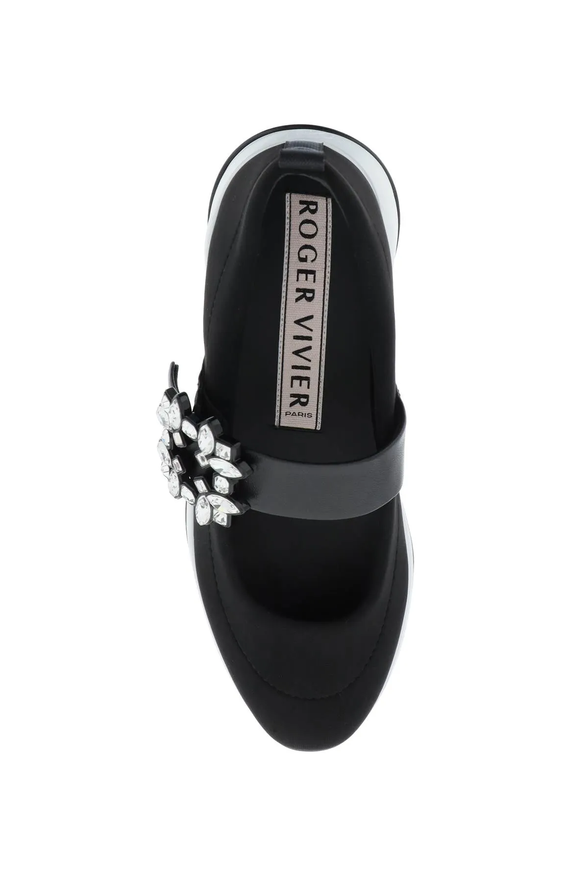 Roger Vivier Viv Run Strass Buckle Hybrid Slip-Ons