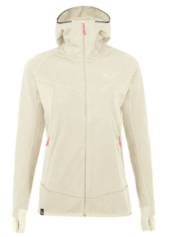 Salewa Womens Fleece Jacket - Puez Hybrid Polarlite Full Zip Hoody