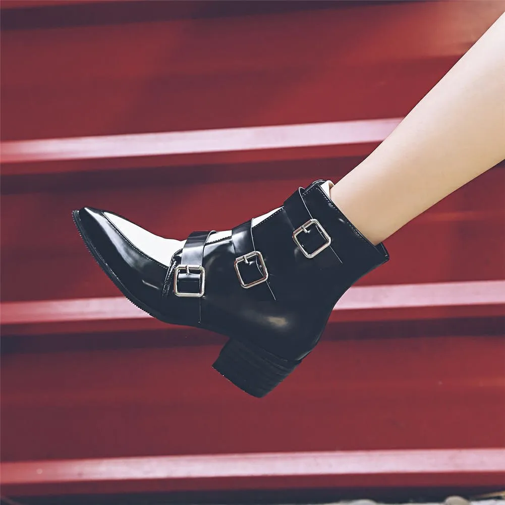 Square Heels  Ankle Boots Western Boots Woman