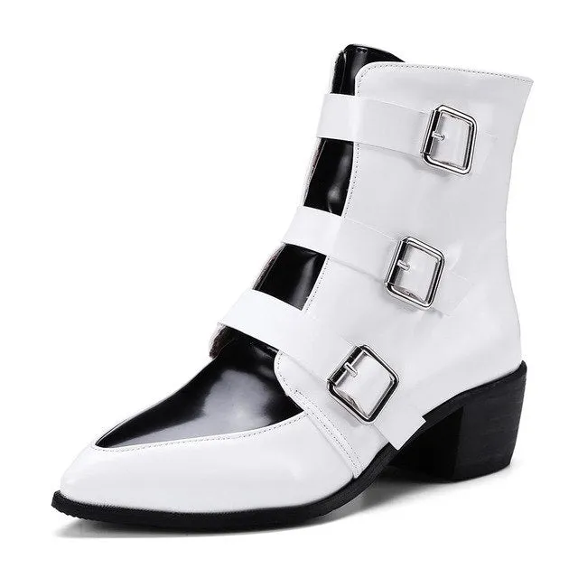 Square Heels  Ankle Boots Western Boots Woman