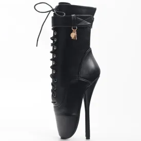 Trendy Goth Ballet Lace up Ankle Boots