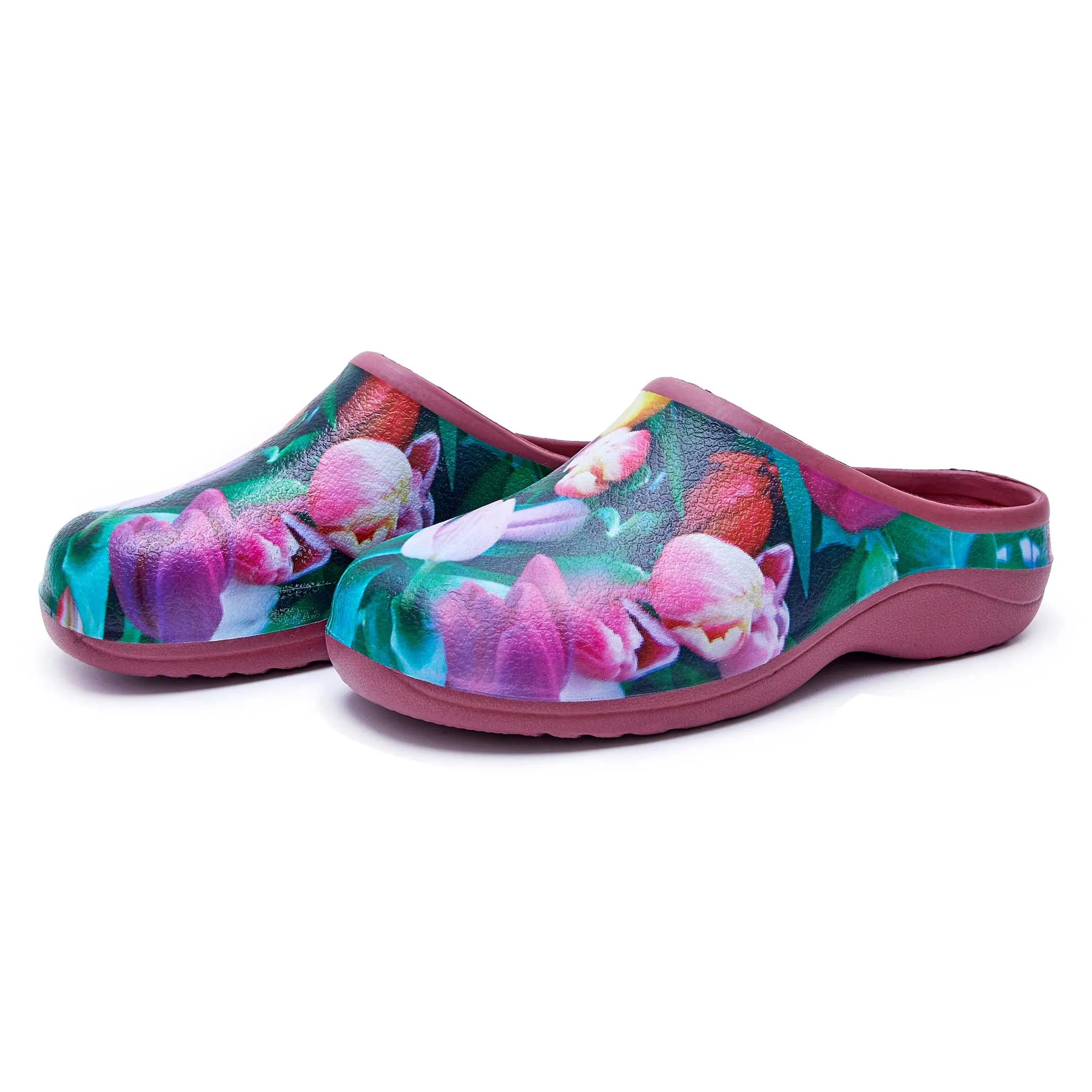 Tulip and Vieux Rose Classic Women's Clogs