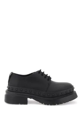 Valentino Garavani Rockstud M-Way Leather Derby Shoes